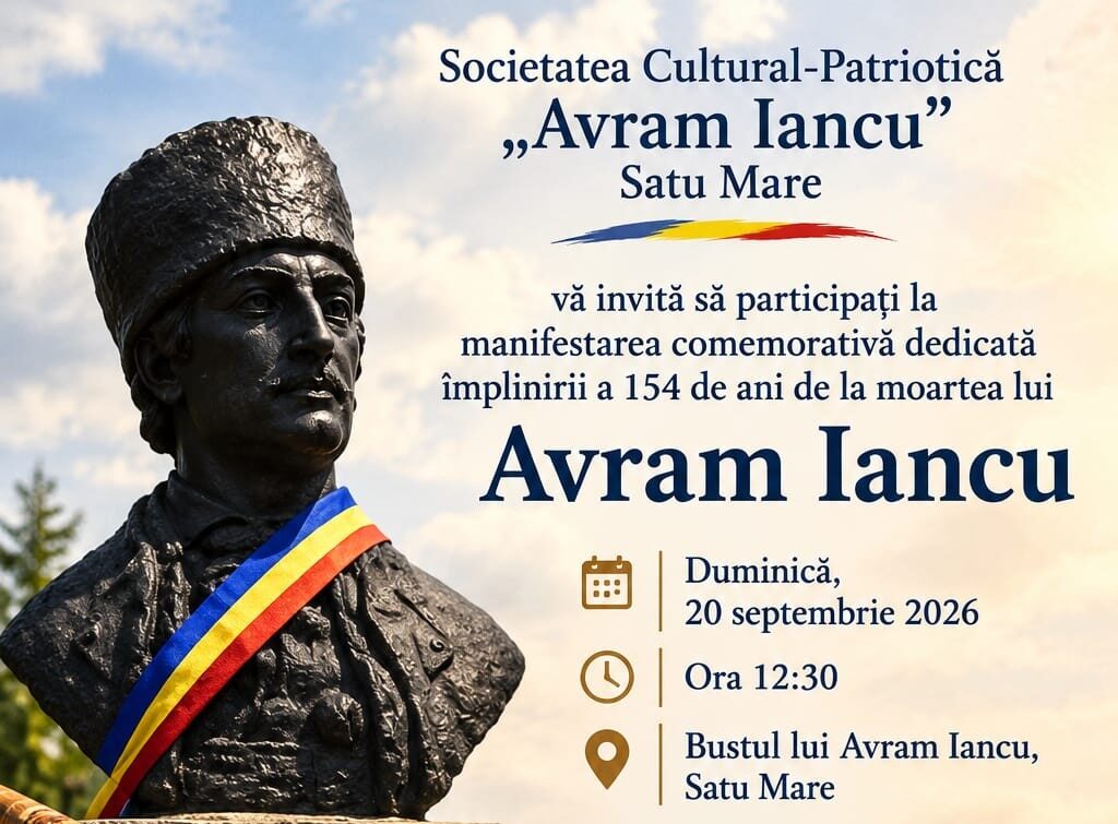 MEMORIE. Sătmărenii sunt chemați să-i aducă un omagiu lui Avram Iancu, la 154 de ani de la moartea „Crăișorului Munților”