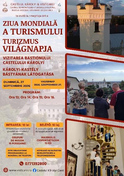 Bastionul Castelului Károlyi se deschide vizitatorilor de Ziua Mondială a Turismului