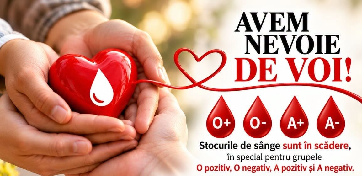 ALERTĂ!!! Criză de sânge la Satu Mare? Centrul face apel urgent pentru donatorii cu patru grupe