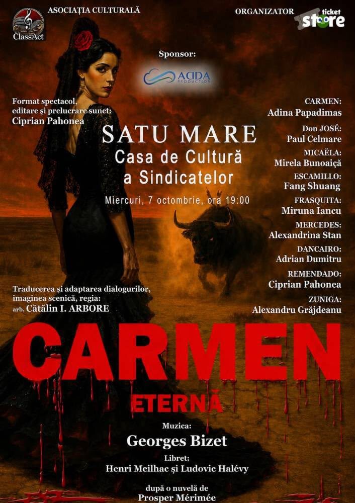 „Carmen Eternă”, pe scena Casei de Cultură a Sindicatelor din Satu Mare