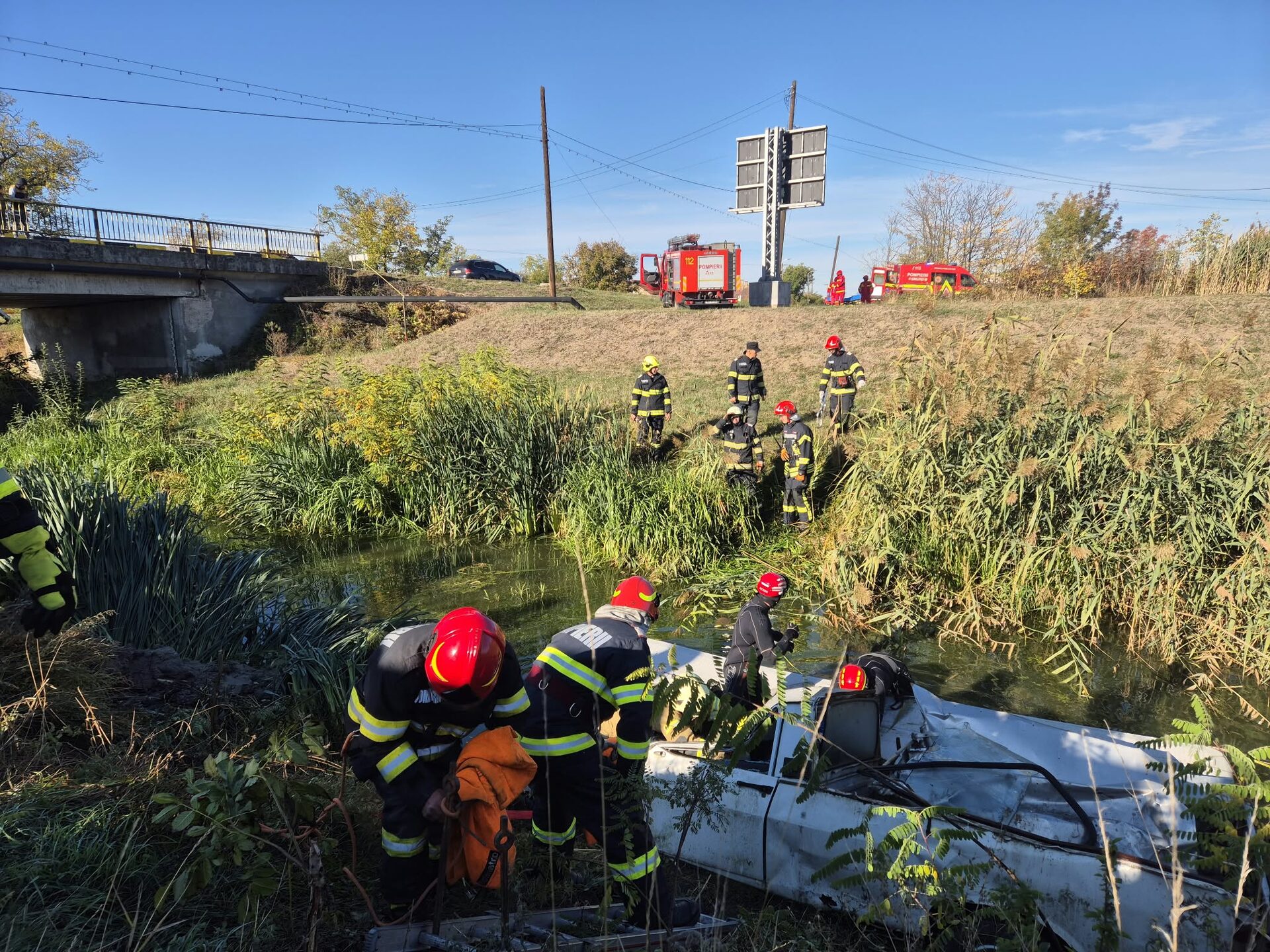 Exercițiu de intervenție în cazul unui accident rutier, desfășurat în localitatea Ardud