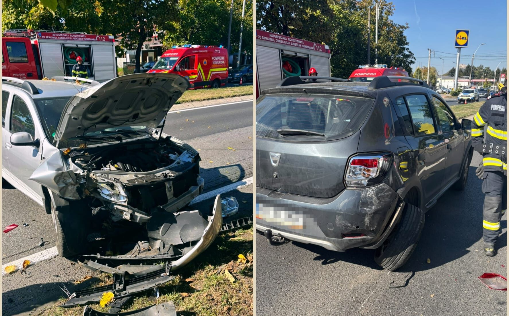 IMPACT.  Accident pe DN 19, lângă Satu Mare! Un oșan de 72 de ani a ajuns la spital după impactul dintre două mașini