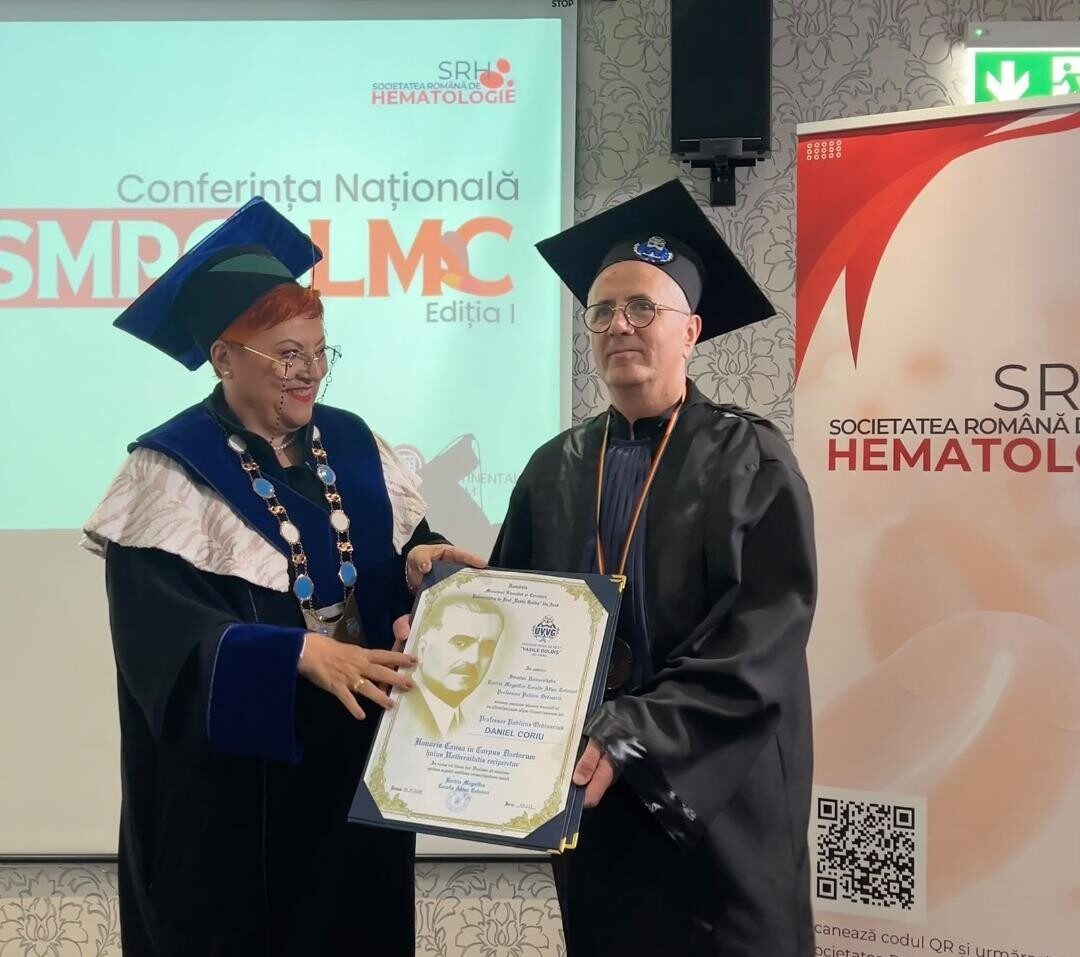 UVVG i-a acordat titlul de Doctor Honoris Causa profesorului Daniel Coriu, în semn de recunoaștere a unei vieți dedicate hematologiei